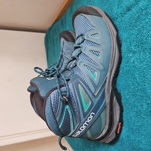 Salomon X Ultra 3 Mid GTX Waterproof Hiking Boots Women's 9 - Mallard Blue